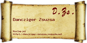 Dancziger Zsuzsa névjegykártya